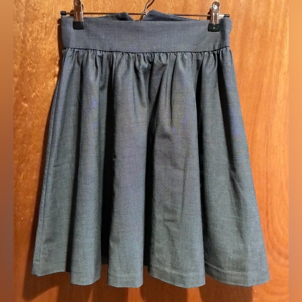 H&M Slate Gray Circle Skirt with Gathered Waist